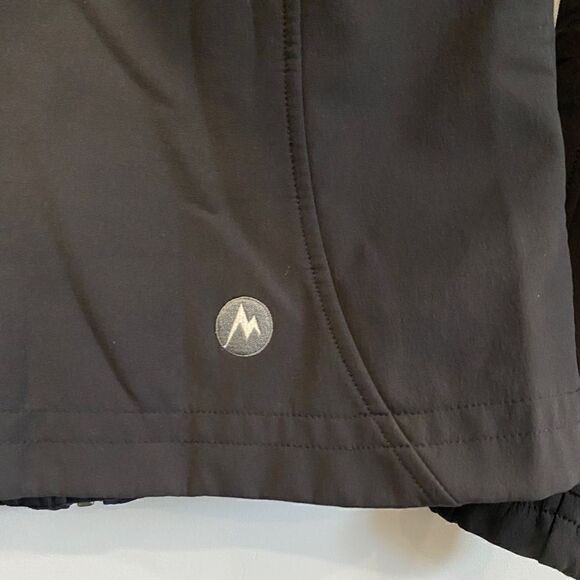 Marmot Faux Fur Hood Black Zip Jacket in Black - Picture 11 of 13